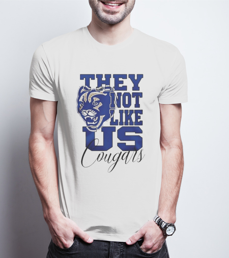 BYU Cougars They Not Like Us Cougars Football Team T-Shirt