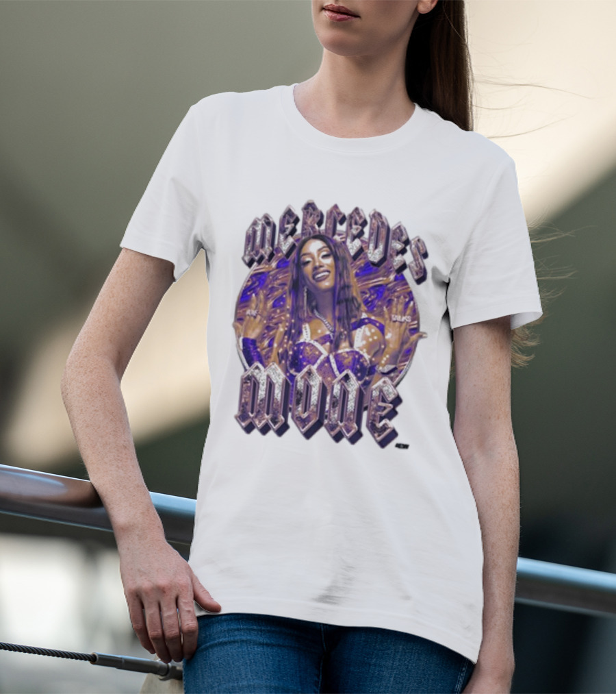 Mercedés Moné Moné Maker In Glamorous Purple Attire T-Shirt