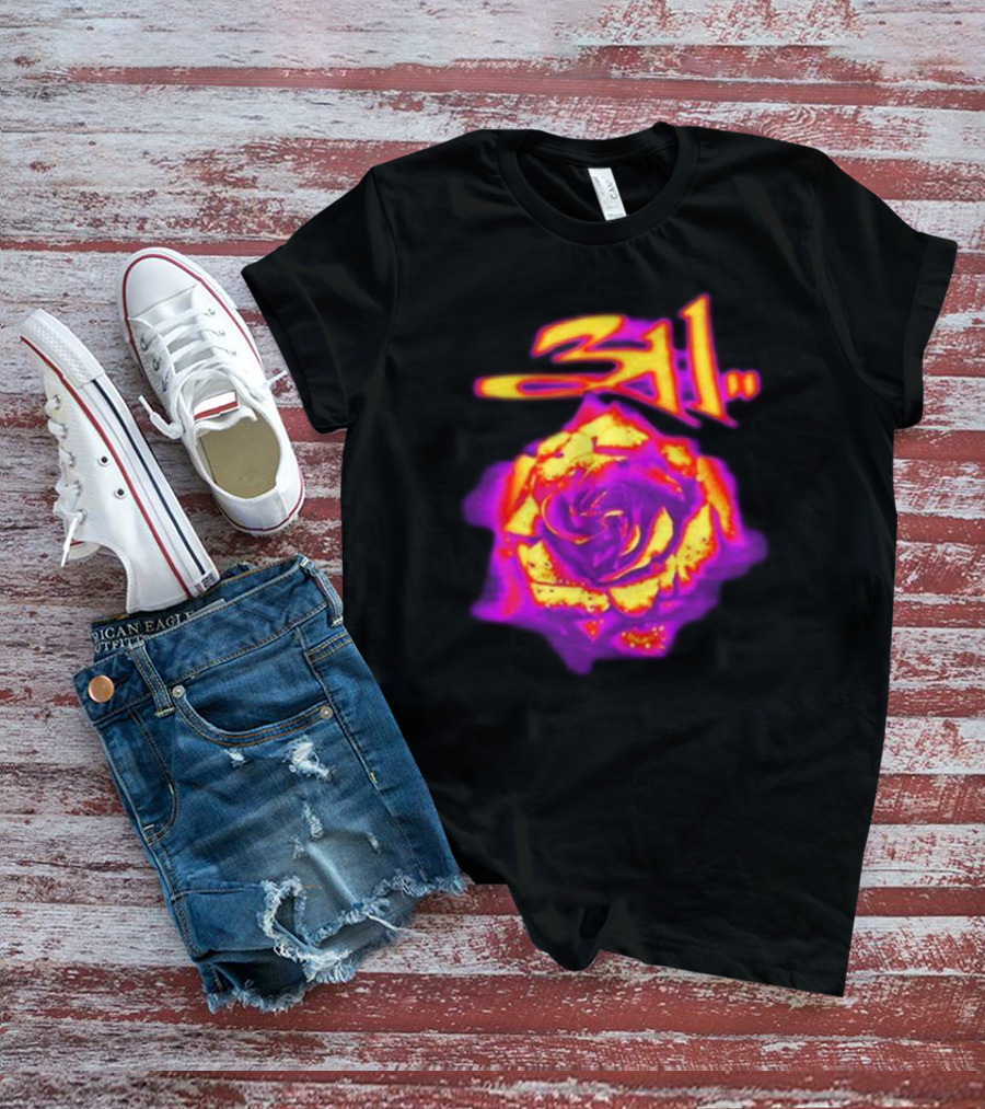 311 Full Bloom Rose Psychedelic T-Shirt
