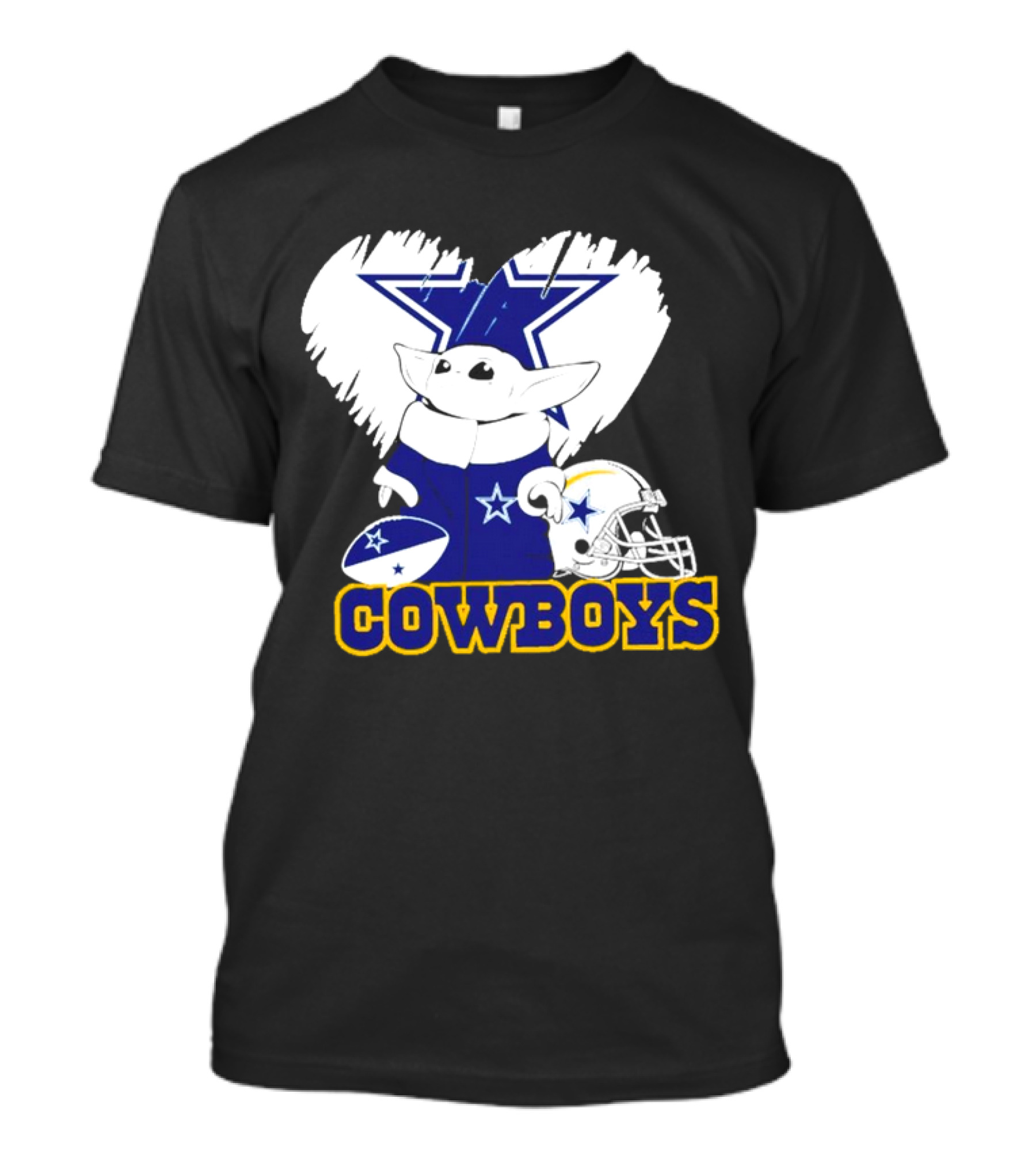 Baby Yoda Star Wars Cowboys NFL Football Season T-Shirt