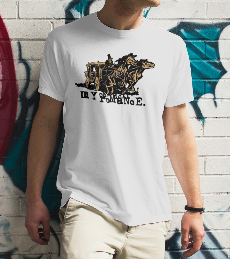 My Chemical Romance Skeleton Horse Hearse Carriage T-Shirt