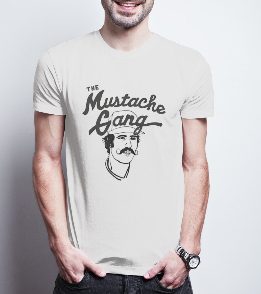 The Mustache Gang Baseball Mustache Icon T-Shirt