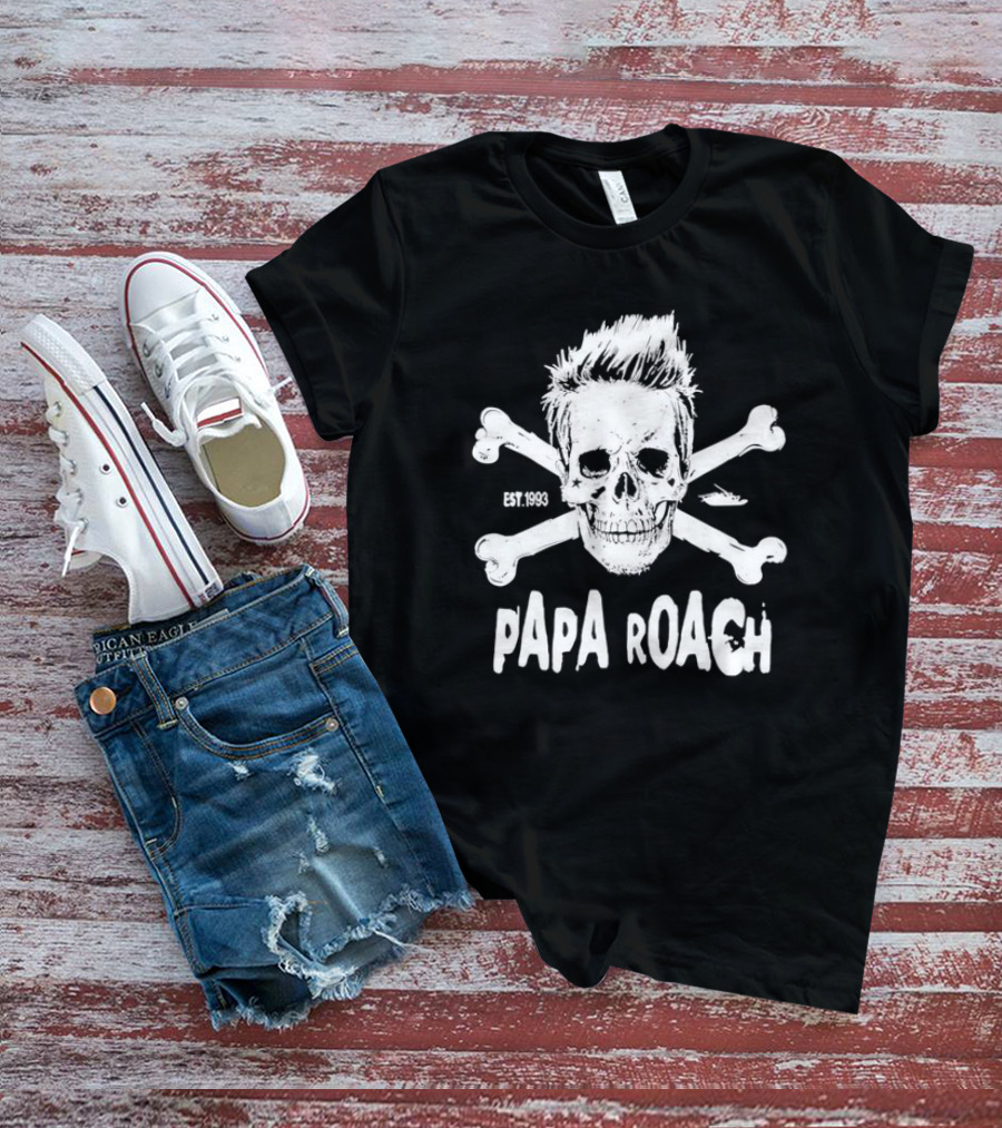 Papa Roach Est. 1993 Skull And Crossbones Rocktober T-Shirt