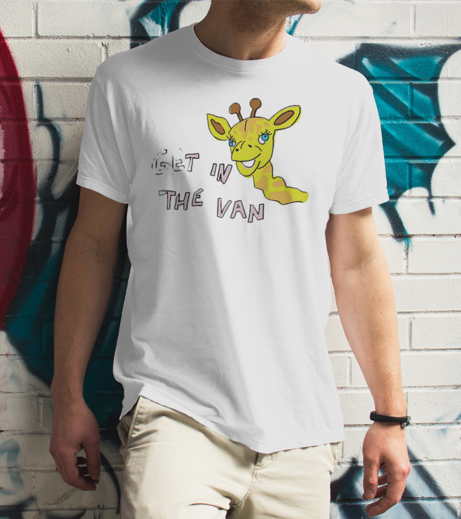 Giraffe Get In The Van Text Meme T-Shirt