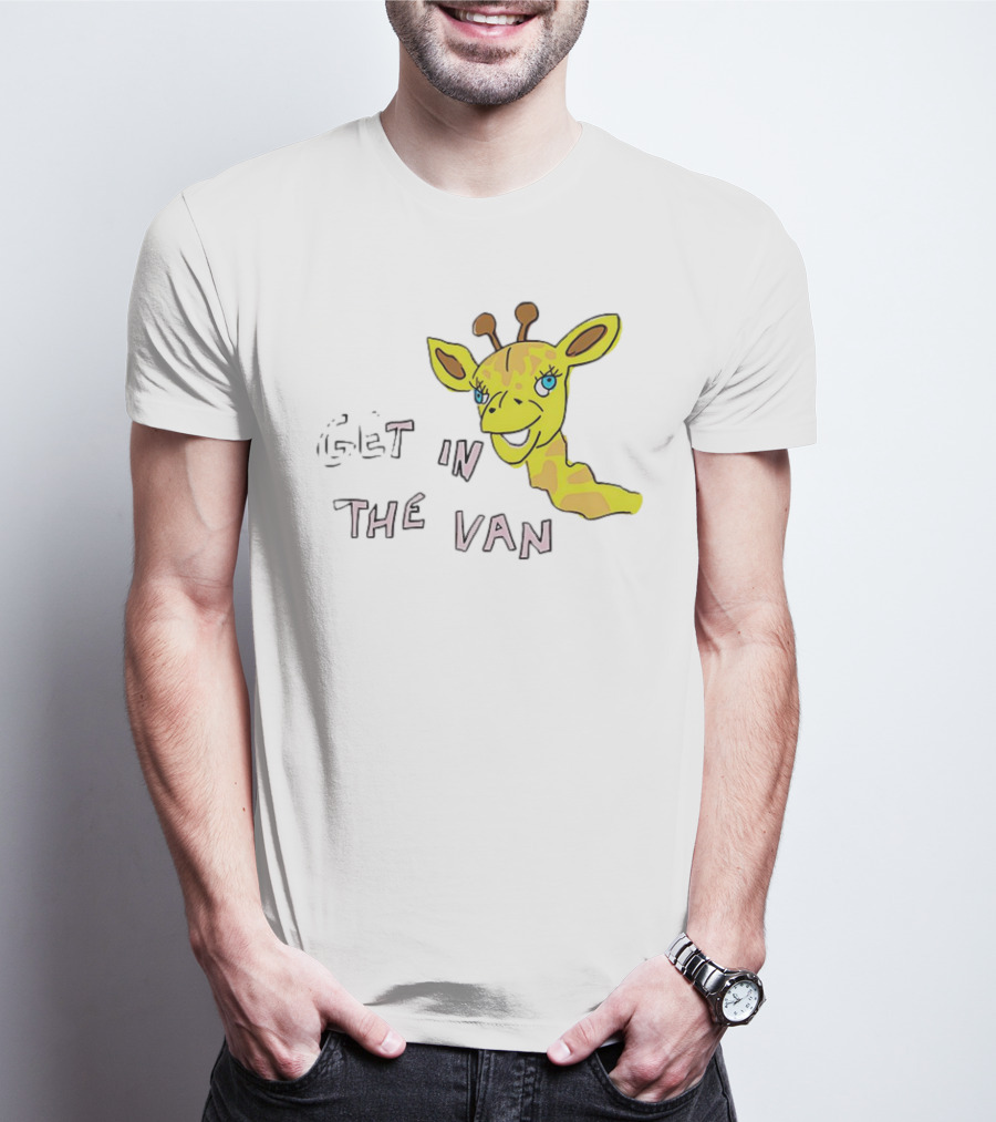 Giraffe Get In The Van Text Meme T-Shirt