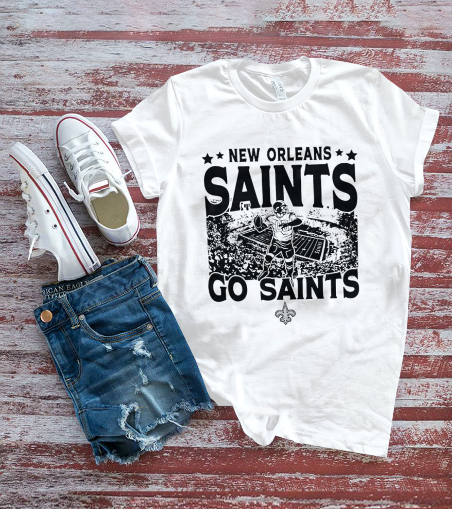 New Orleans Saints Go Saints Football Stadium T-Shirt