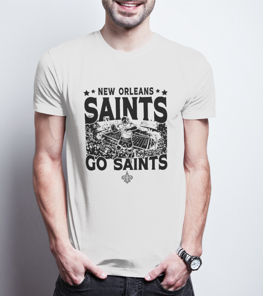 New Orleans Saints Go Saints Football Stadium T-Shirt