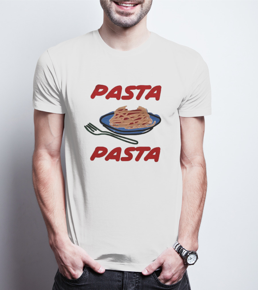 Pasta Pasta Retro Fork Plate T-Shirt