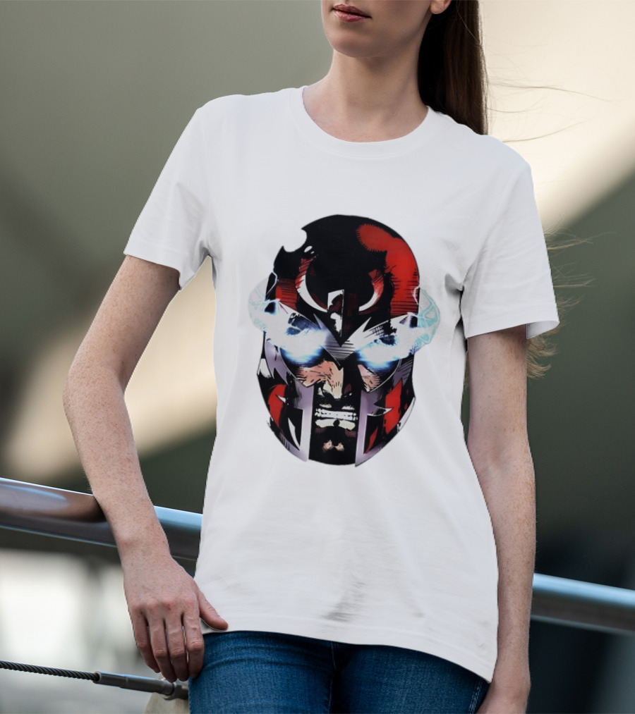 Rare Magneto Big Face Marvel Comic Villain Helmet Power T-Shirt