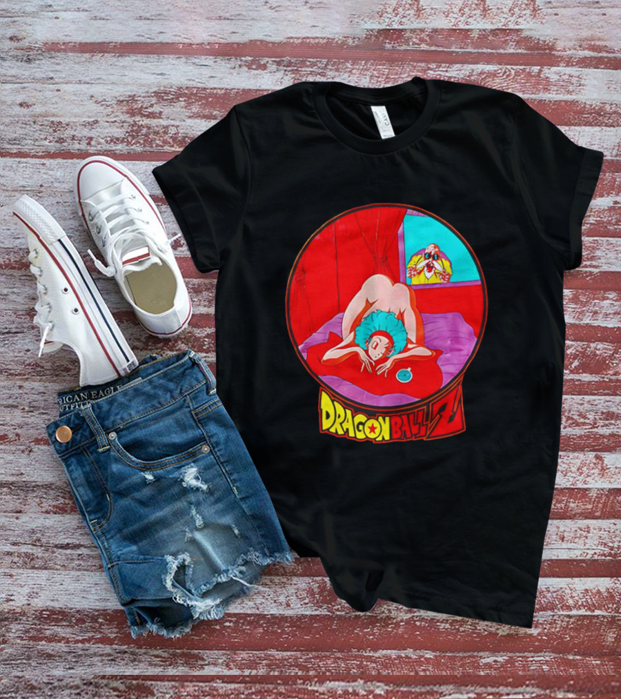 Dragon Ball Z Master Roshi Peeping Vintage Scene With Bulma T-Shirt