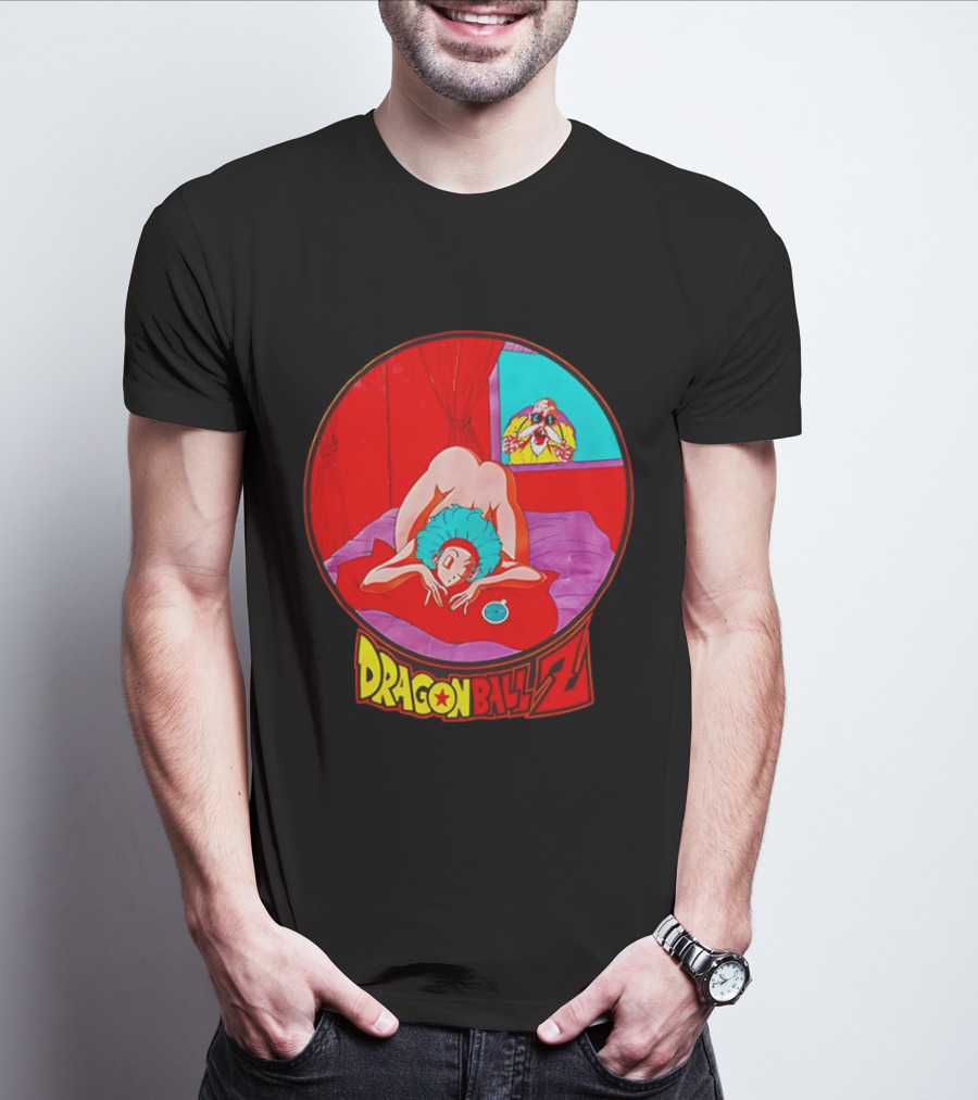 Dragon Ball Z Master Roshi Peeping Vintage Scene With Bulma T-Shirt