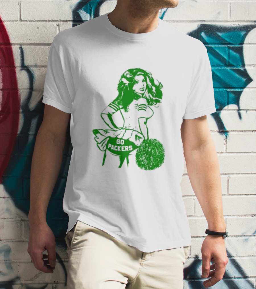 Green Bay Packers Cheerleader Go Packers Enthusiast T-Shirt
