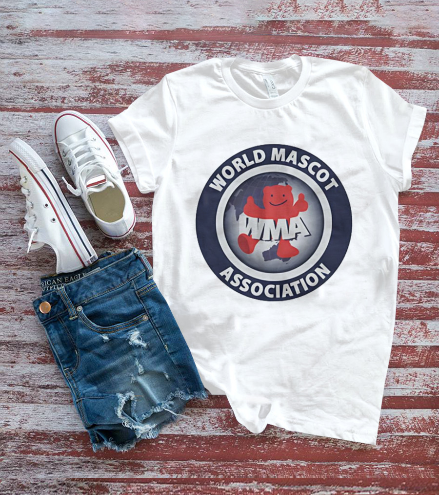 World Mascot Association WMA Logo Red Mascot Globe T-Shirt