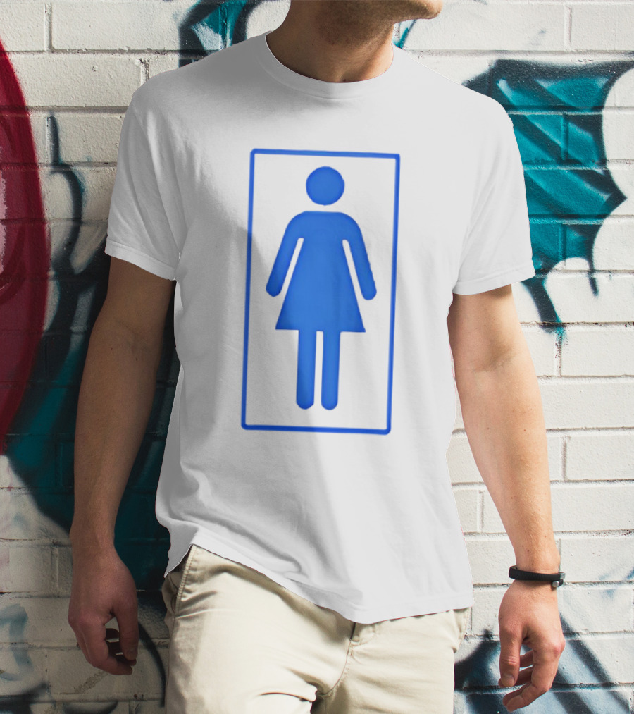 Na Kel Smith Mid90s Women Toilet Symbol Blue Sign T-Shirt