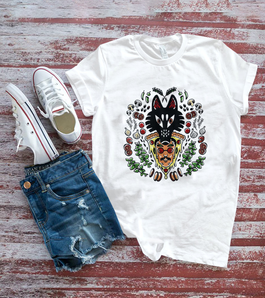 Wolf Pizza John Ingredients Art Pizza Wolf T-Shirt