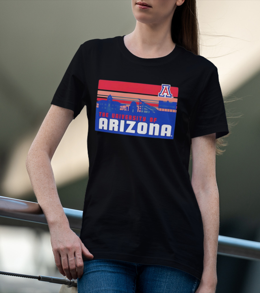 Arizona Wildcats University Of Arizona Skyline Retro T-Shirt