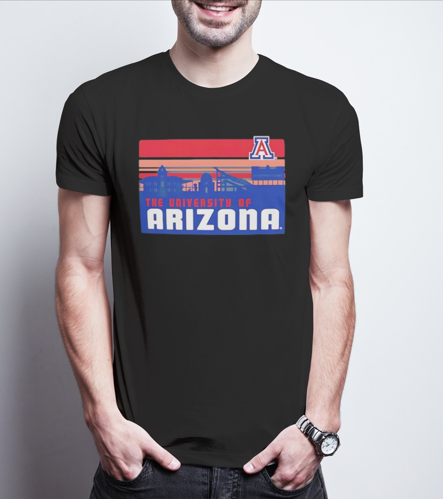 Arizona Wildcats University Of Arizona Skyline Retro T-Shirt