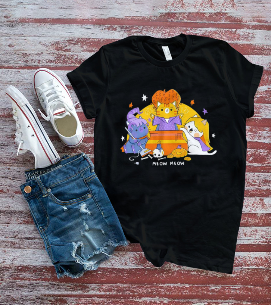 Meow Meow Hocus Pocus The Sanderson Cat Sisters T-Shirt