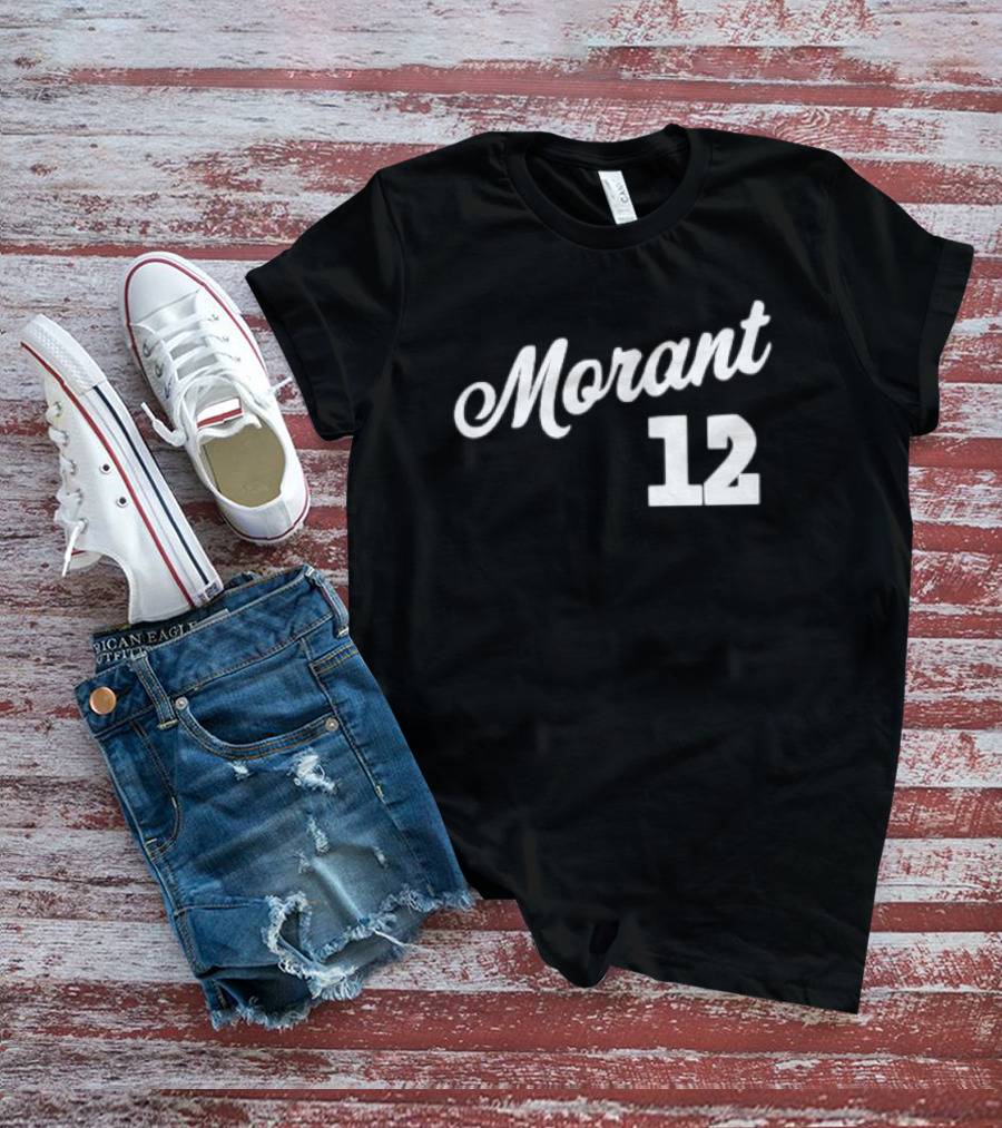Morant 12 Memphis Script Basketball Ja Morant T-Shirt