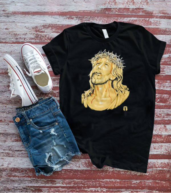 Our Lord Jesus Christ With Crown Of Thorns And Drops Of Blood T-Shirt