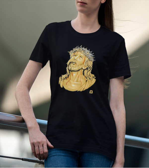 Our Lord Jesus Christ With Crown Of Thorns And Drops Of Blood T-Shirt