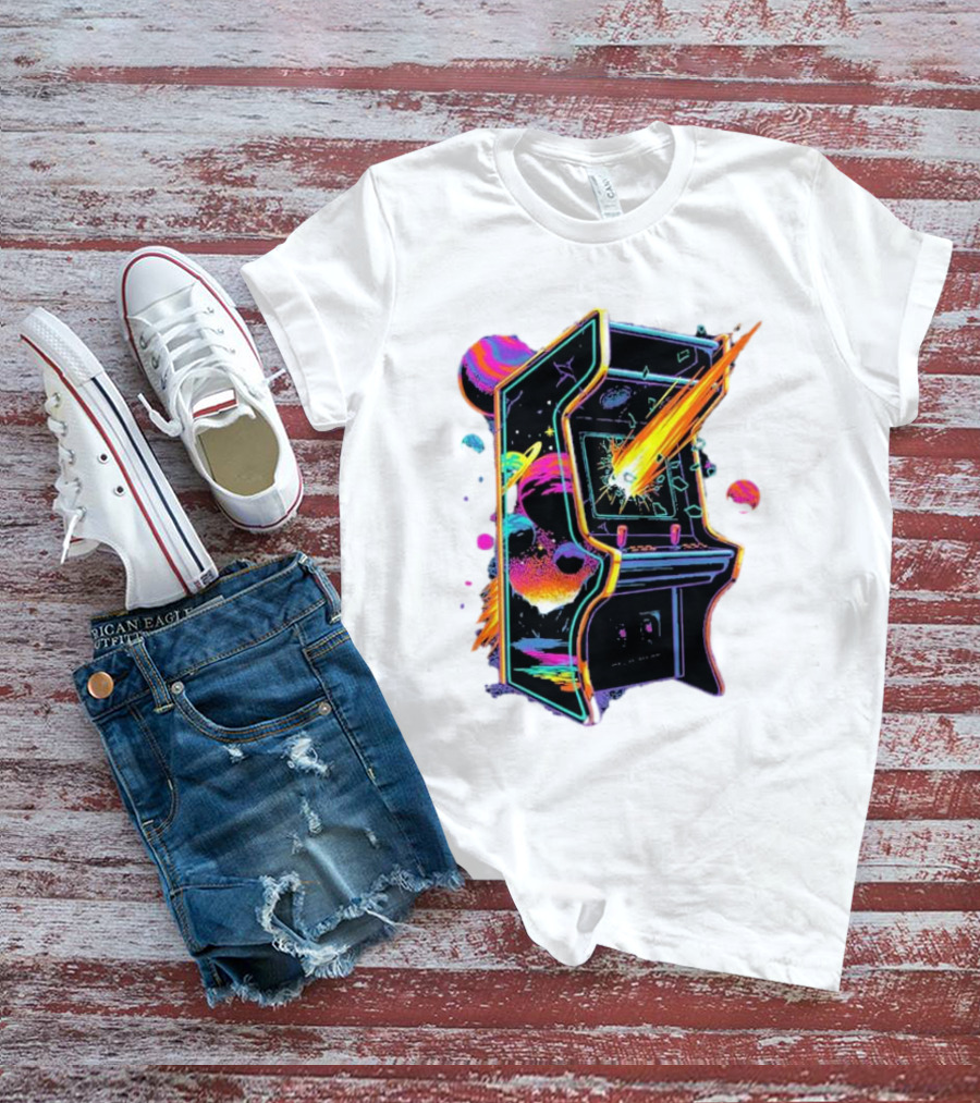 Arcade Nebula Intotheam Cosmic Retro Explosion T-Shirt