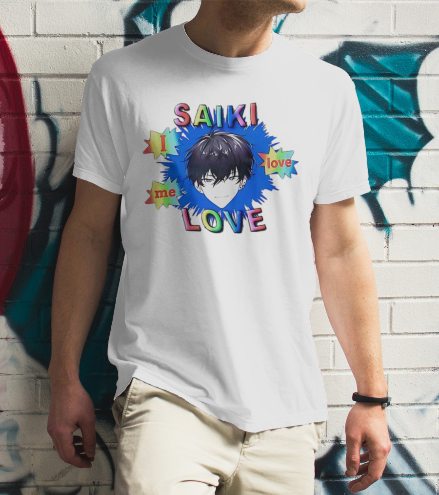 Saiki I Love Me Love Colorful Anime T-Shirt