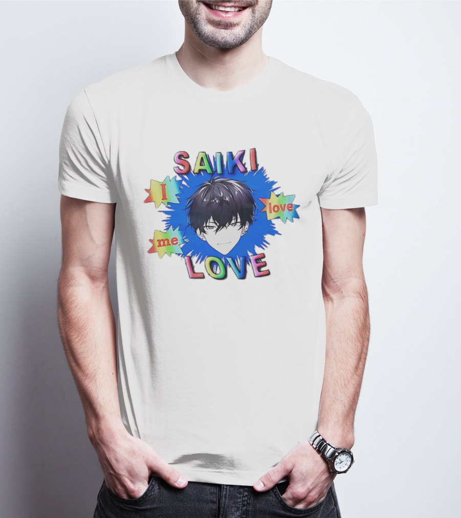 Saiki I Love Me Love Colorful Anime T-Shirt