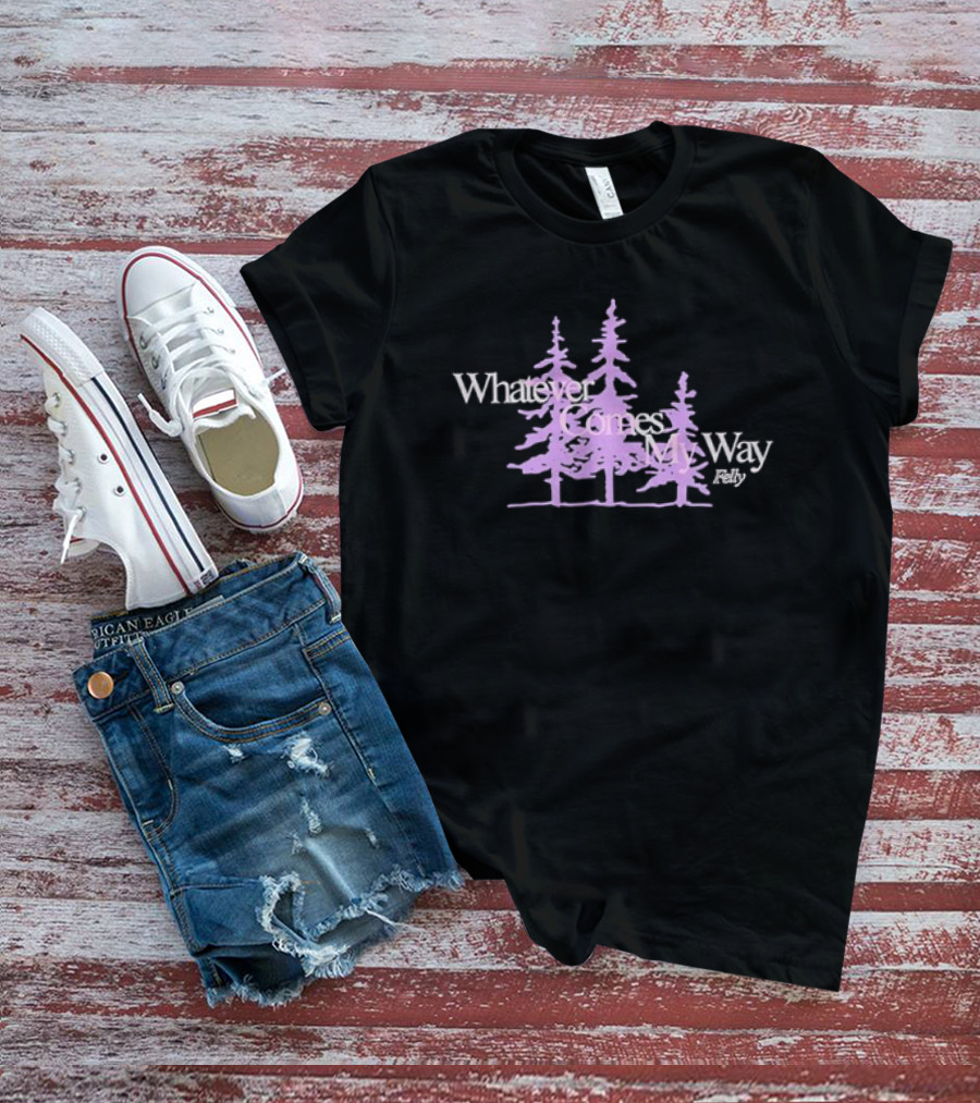 Whatever Comes My Way Felly Retro Purple Trees T-Shirt
