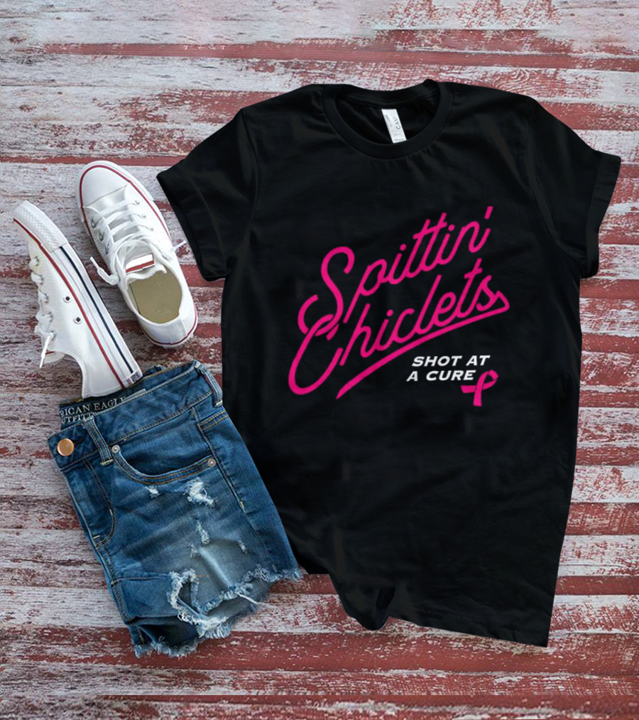 Spittin Chiclets Shot At A Cure Breast Cancer Awareness Collaboration T-Shirt