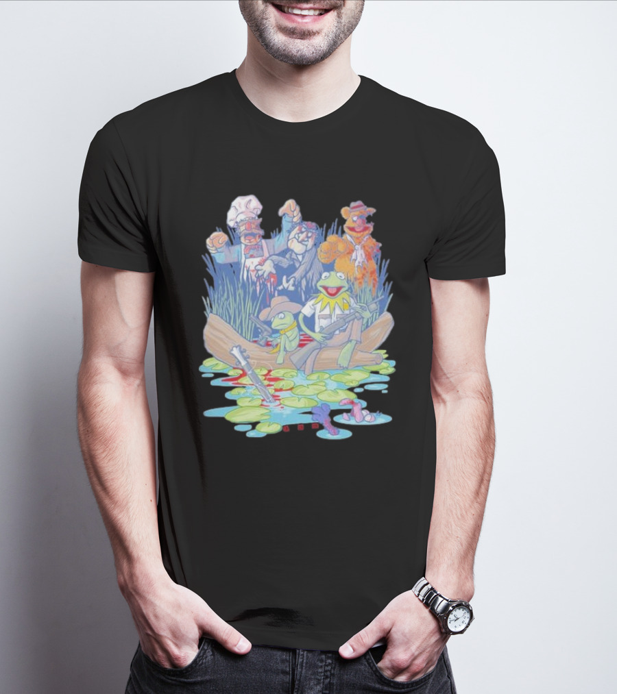 Walking Dead Muppets Parody Swamp Boat Adventure T-Shirt
