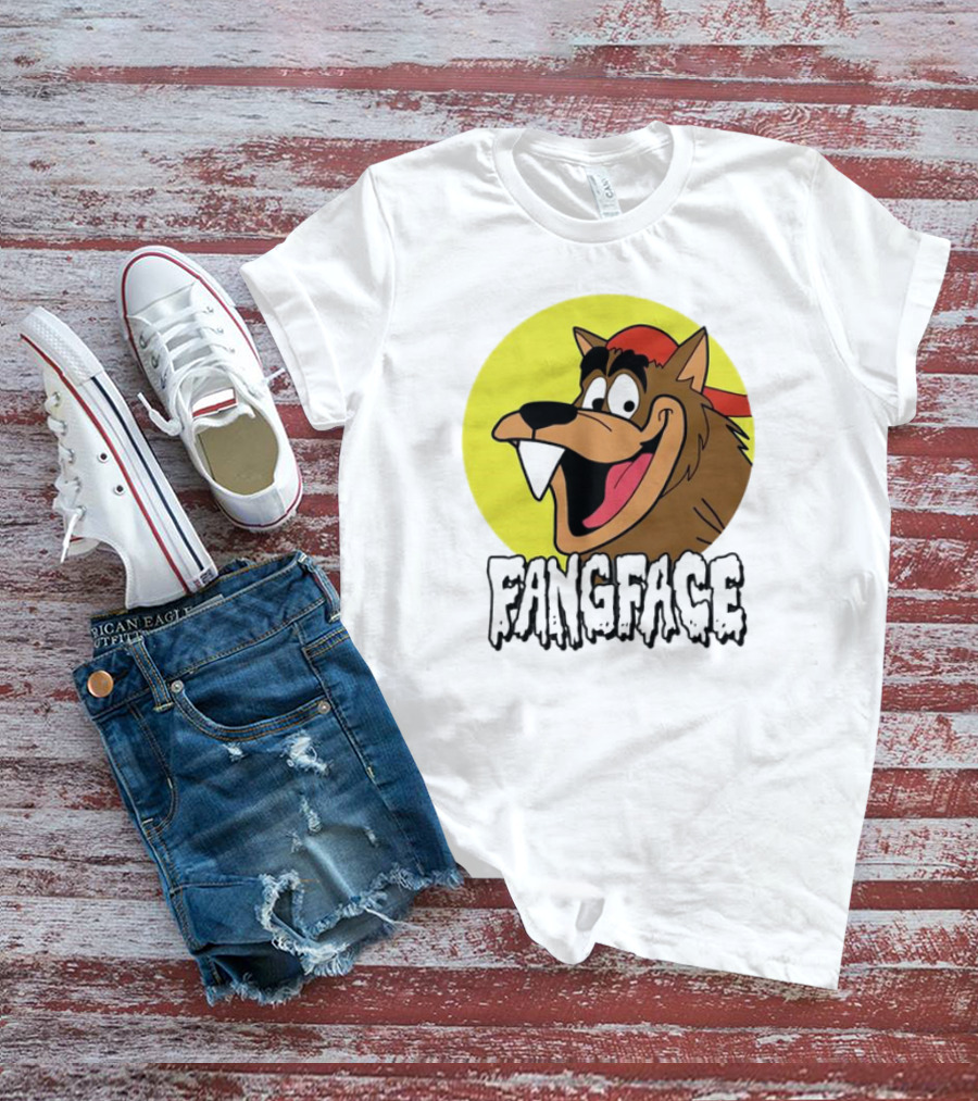 Fangface Cartoon Logo Meme T-Shirt