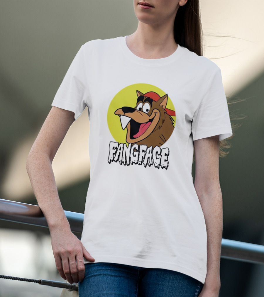 Fangface Cartoon Logo Meme T-Shirt