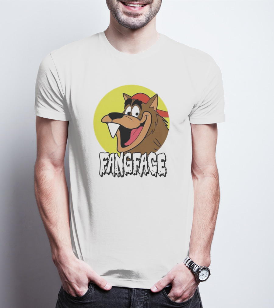 Fangface Cartoon Logo Meme T-Shirt