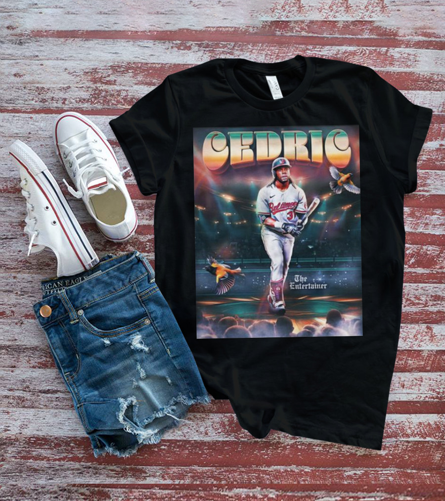 Cedric Mullins Baltimore Orioles The Entertainer Stadium Birds T-Shirt