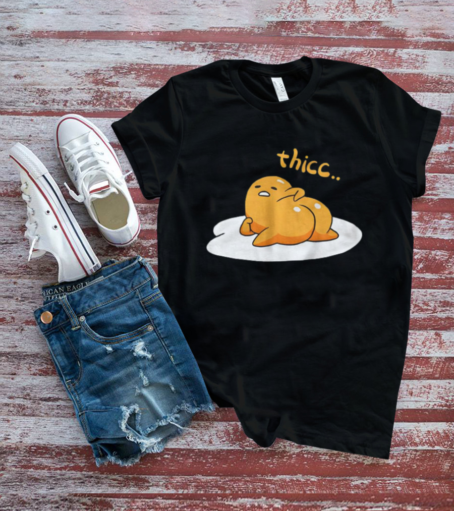 Gudetama Thicc Meme White Egg Yolk Character T-Shirt