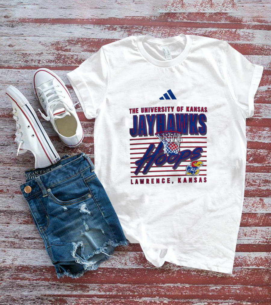 The University Of Kansas Jayhawks Hoops Lawrence Kansas Basketball T-Shirt