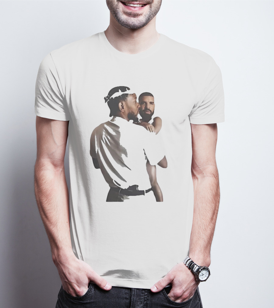 Kendrick Lamar Carrying Drake Rapper Stars Funny Image T-Shirt