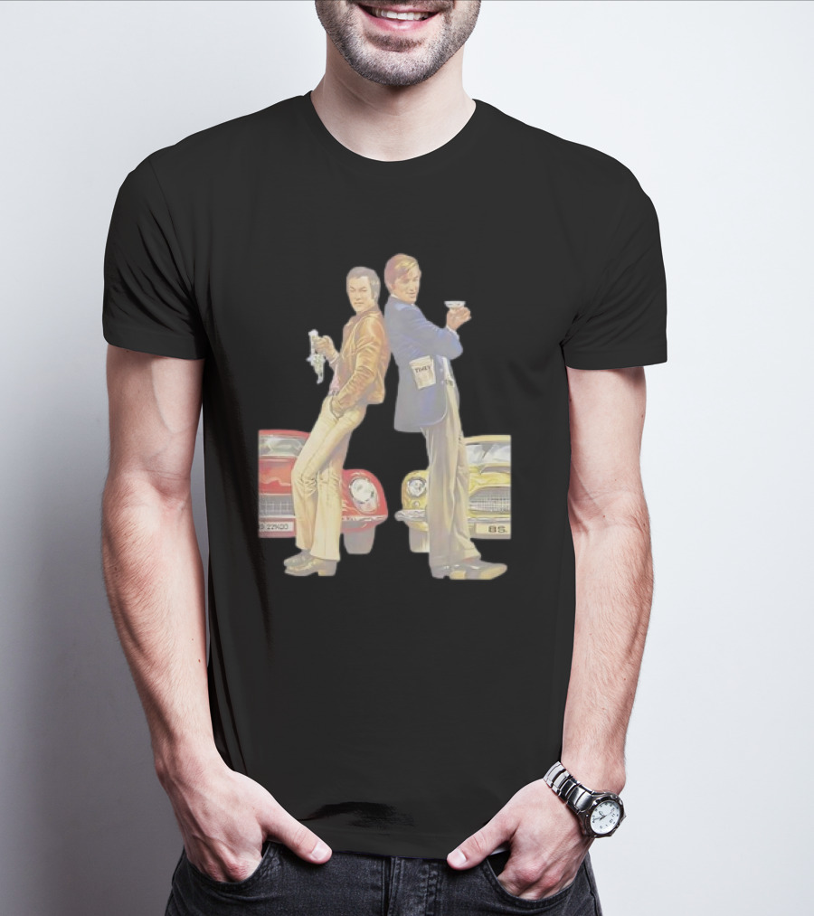 Retro The Persuaders Vintage TV Series Classic Cool Style With Cars T-Shirt