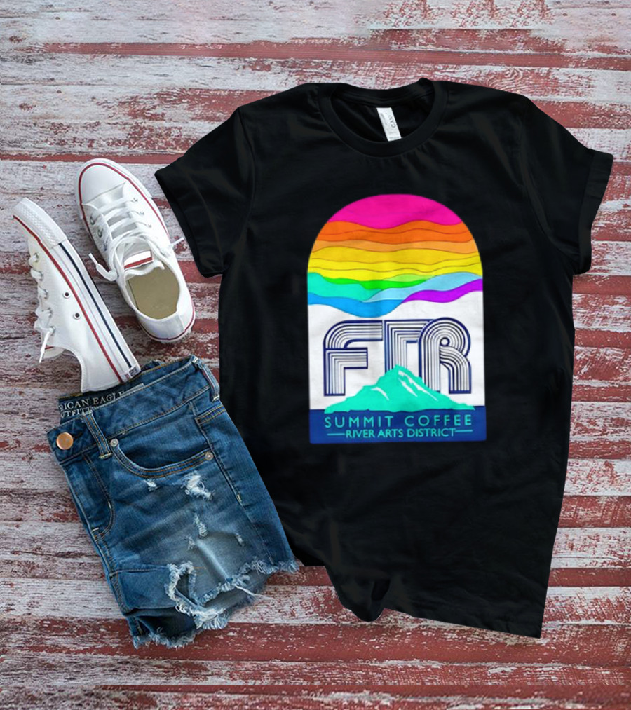 Summit Coffee River Arts District FTR Rainbow Arch Mountain Available Until October 31st, T-Shirt