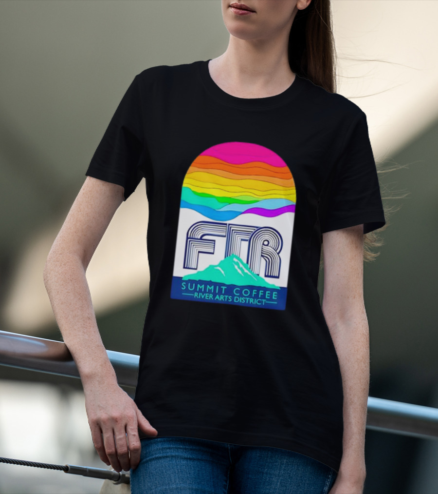 Summit Coffee River Arts District FTR Rainbow Arch Mountain Available Until October 31st, T-Shirt