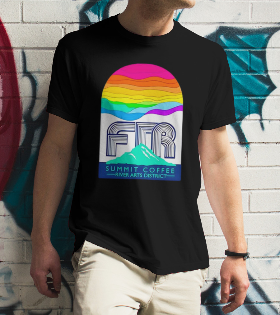 Summit Coffee River Arts District FTR Rainbow Arch Mountain Available Until October 31st, T-Shirt