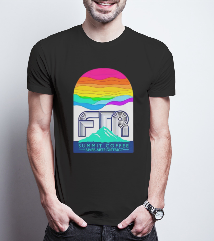 Summit Coffee River Arts District FTR Rainbow Arch Mountain Available Until October 31st, T-Shirt