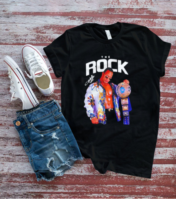 The Rock Wrestlemania Champion Medium Signature T-Shirt