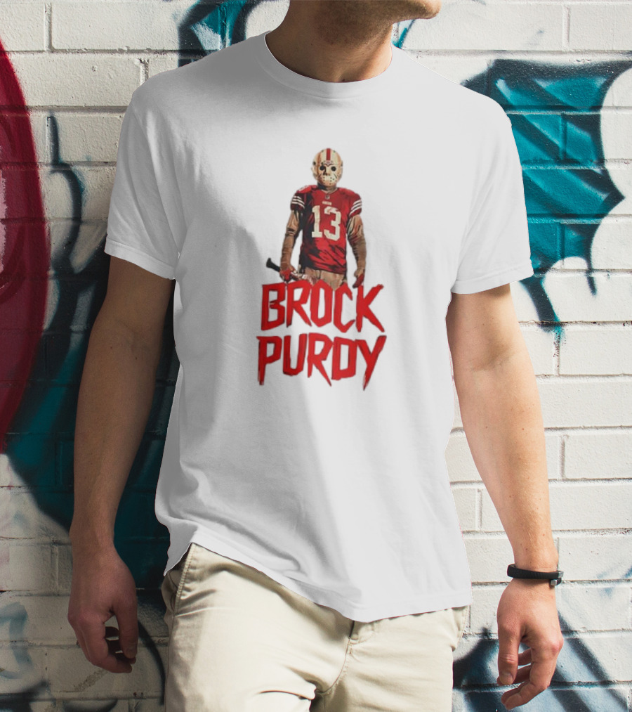 Brock Purdy 13 Jason Mask 49ers Friday The 13th T-Shirt