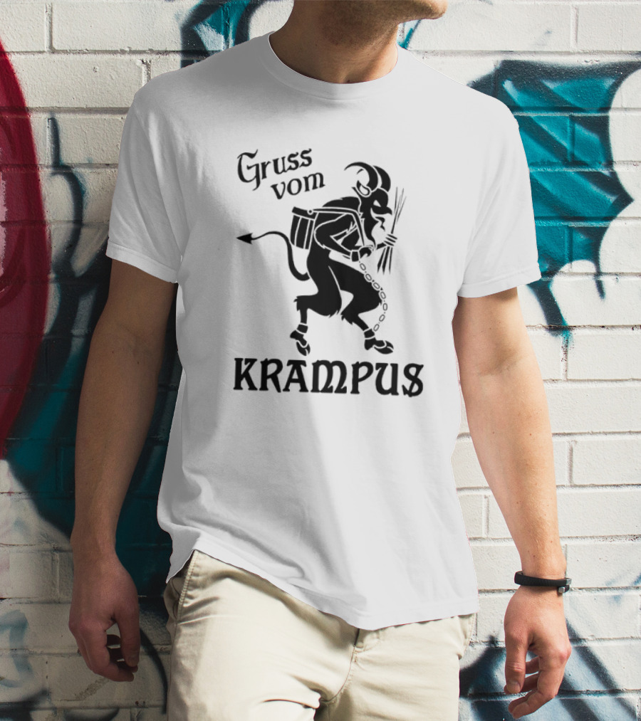Gruss Vom Krampus Krampus Christmas Holiday Greetings T-Shirt