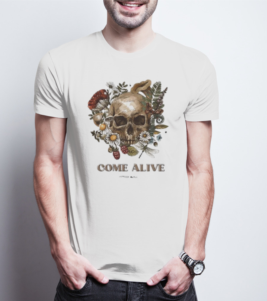 Come Alive Skull Ezekiel 37 Vintage Floral Elements T-Shirt