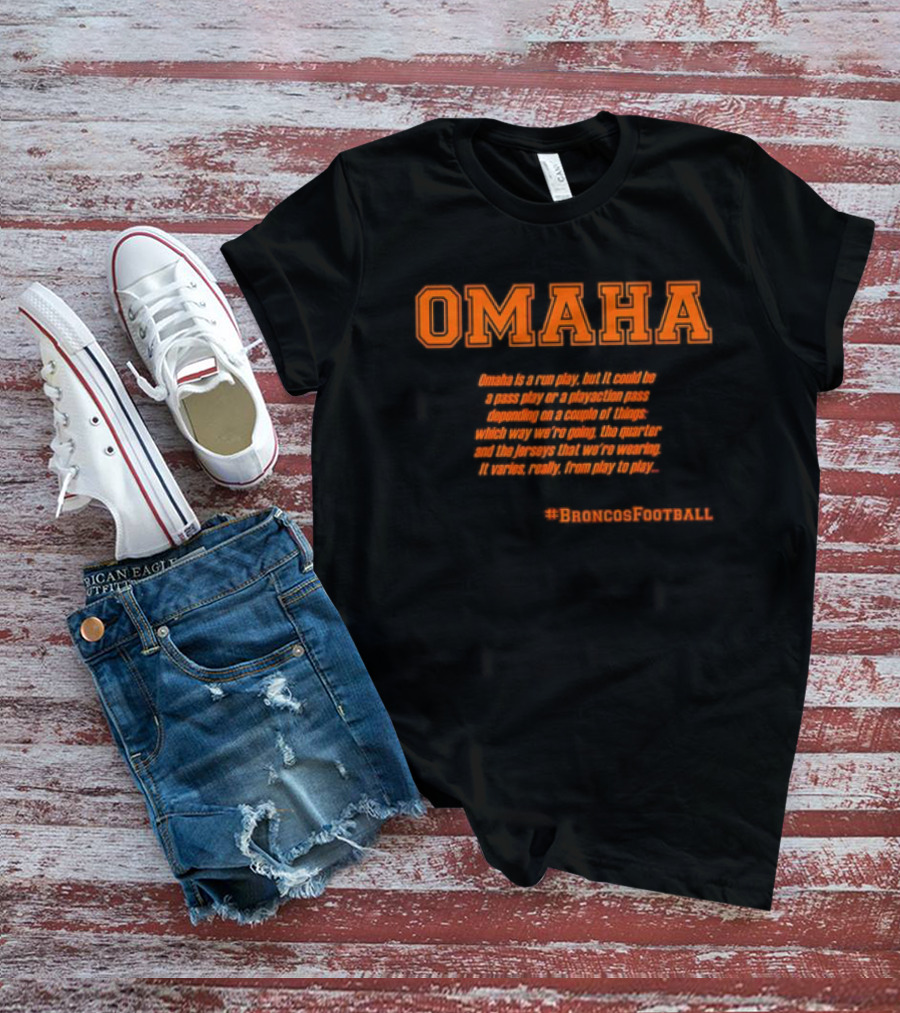 Omaha Audible Peyton Manning Broncos Football Definition T-Shirt
