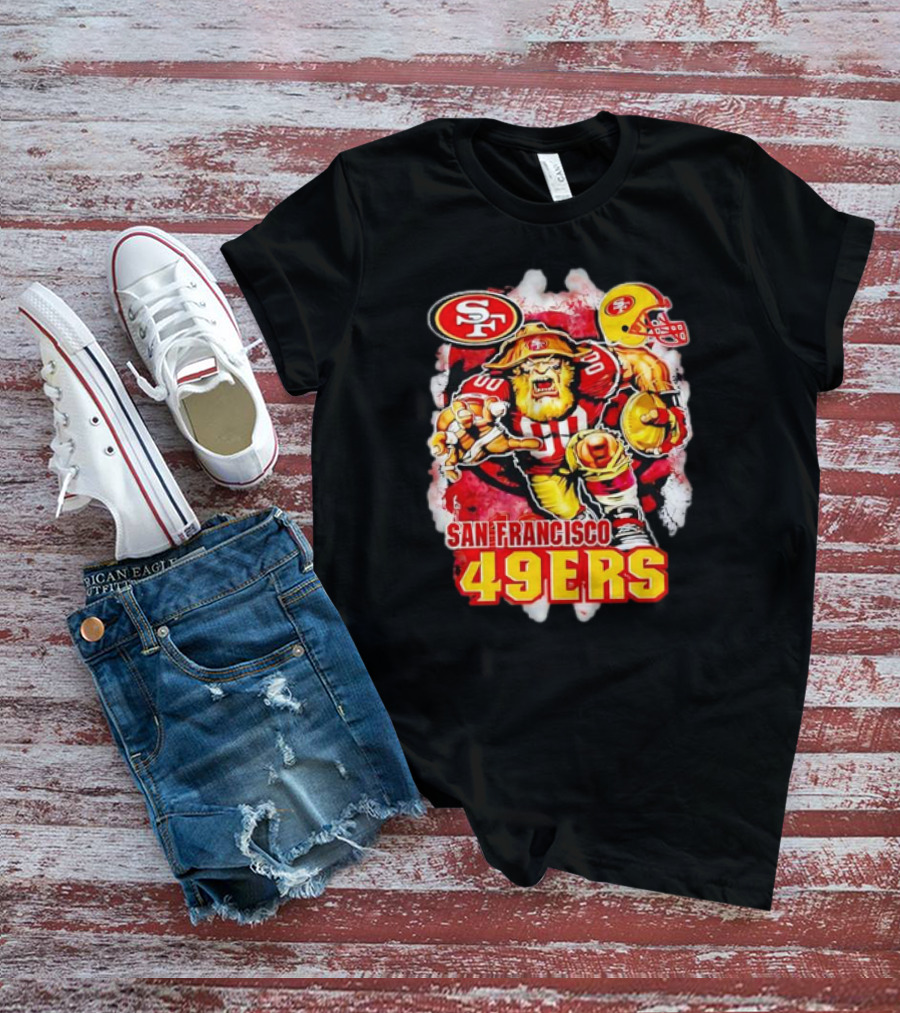 San Francisco 49ers NFL Fierce Lion Mascot Graphic For Fans T-Shirt