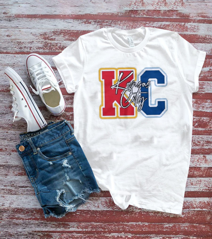 Kansas City Chiefs Royals Red Blue KC Kansas City T-Shirt